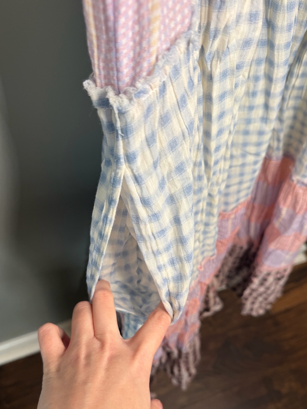 Free People Something Real Patchwork Plaid Tiered Maxi Dress - Picture 9 of 12